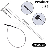 1000Pcs Plastic Snap Lock Hang Tag String CY0001-12-2