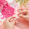 10 Strands Flat Round Handmade Polymer Clay Beads CLAY-PH0001-44V-3