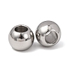 Tarnish Resistant Rondelle 201 Stainless Steel European Beads STAS-N020-03-10mm-1
