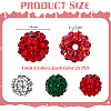 75Pcs 3 Colors Acrylic Resin Rhinestone Graduated Beads RESI-GA0001-35-2