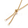 Ion Plating(IP) Adjustable 304 Stainless Steel Slider Necklaces MAK-L026-05A-G-2