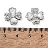 Brass Micro Pave Clear Cubic Zirconia Pendants KK-CBA61F8-07P-3