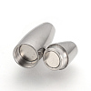 Tarnish Resistant 304 Stainless Steel Magnetic Clasps with Glue-in Ends STAS-Q211-29A-3