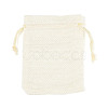 Polyester Imitation Burlap Packing Pouches Drawstring Bags ABAG-R005-9x12-13-1