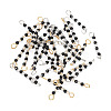 Transparent Glass Beads Connector Charms PALLOY-TA00135-2