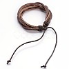 Adjustable Twine Style Leather Cord Bracelets BJEW-F173-09B-2