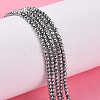 Non-Magnetic Synthetic Hematite Beads Strands X-G-G093-3mm-3