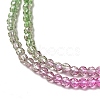 Transparent Gradient Color Glass Beads Strands GLAA-H021-01A-01-3