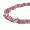 Natural Old Rose Madagascar Rose Quartz Beads Strands X-G-P497-01A-02-3