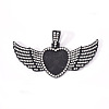 Alloy Pendant Cabochon Settings PALLOY-S107-002EB-RS-1