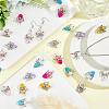 Glass & Alloy Pendant PALLOY-FH00045-5