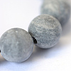 Frosted Natural Polychrome Jasper/Picasso Stone/Picasso Jasper Beads Strands X-G-E334-6mm-24-4