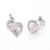Natural Rose Quartz Pendants X-G-L512-O13-2