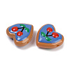 Handmade Heart Lampwork Beads Strands LAMP-P069-04A-04-4