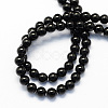 Round Natural Dyed & Heated Black Agate Beads Strands X-G-S119-10mm-2