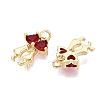 Valentine's Day Brass Micro Pave Cubic Zirconia Pendants KK-Q072-04G-2