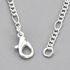 Brass Coated Iron Figaro Chain Necklace Making MAK-T006-03S-3