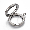 Alloy Magnetic Locket Pendants PALLOY-T052-23-4