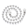 Iron Round Ball Chains with Bead Tips MAK-N034-006A-P-2