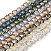 Electroplate Transparent Glass Beads Strands GLAA-C029-03A-1