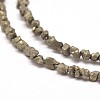 Natural Pyrite Nuggets Beads Strands X-G-I125-84-3