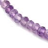 Natural Amethyst Beaded Bracelets BJEW-JB06384-02-4