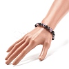 Natural Lava Rock & Synthetic Hematite & Ocean White Jade(Dyed) Round Beaded Stretch Bracelet BJEW-JB07972-01-3
