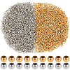 6000Pcs 2 Colors Brass Crimp Beads KK-PA0001-15-1