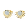 Natural Mixed Stone Stud Earrings EJEW-K288-01G-2
