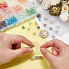 300Pcs 12 Colors Baking Paint Transparent Glass Beads GLAA-PH0003-09-3
