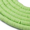Flat Round Handmade Polymer Clay Beads CLAY-R067-8.0mm-24-3
