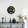Wooden Hanging Plate HJEW-WH0027-004-7