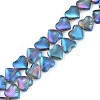Electroplate Transparent Glass Beads Strands EGLA-L044-E-02-2