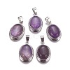 Natural Amethyst Pendants KK-I634-02P-08-1