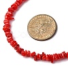 Dyed Natural Freshwater Shell Nuggets Beaded Necklaces NJEW-JN05488-01-3