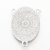Tibetan Style Alloy Cabochon Connector Settings TIBE-Q079-18x25-AS-LF-3