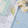 May Lily of the Valley Flower Enamel Bookmarks AJEW-WH0348-217-6