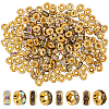 200Pcs 4 Colors Brass Grade A Rhinestone Spacer Beads KK-PA0001-05-1