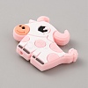 Cow Silicone Beads SIL-WH0010-17C-2