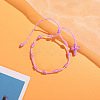 Cross Nylon Cord Braided Bead Bracelets WG2C716-07-1