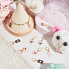 12Pcs 4 Style Alloy Enamel Playing Card Charm Locking Stitch Markers HJEW-PH01665-5