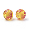 Resin Imitation Amber Beads X-RB660Y-8mm-2-2