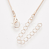 Brass Round Snake Chain Necklace Making MAK-T006-11B-RG-2