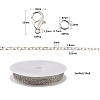 DIY 3m Brass Cable Chain Jewelry Making Kit DIY-YW0005-75P-3