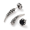 Rose Flower 316 Surgical Stainless Steel Pave Cubic Zirconia Ear False Plugs for Women EJEW-Z050-45D-AS-2