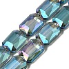 Electroplated Glass Beads EGLA-H002-A-14-1