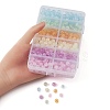 480Pcs 6 Colors Transparent Crackle Acrylic Beads MACR-YW0002-51-3