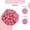 80Pcs Round Silicone Focal Beads SIL-SZ0001-24-28-2