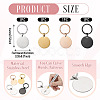 4Pcs 4 Styles Stainless Steel Keychains KEYC-TA0004-81F-3