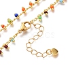 Brass Handmade Glass Beaded   Necklaces NJEW-JN03135-02-3
